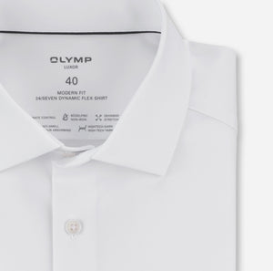 Olymp Luxor 24/7 Modern Fit White Business Shirt