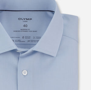 Olymp Luxor 24/7 Modern Fit Sky Blue Business Shirt