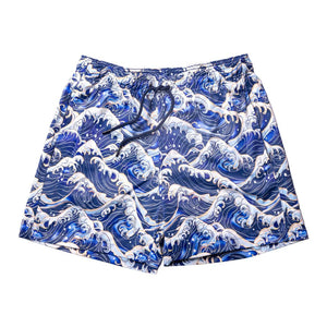 Navy Wave Swim Shorts