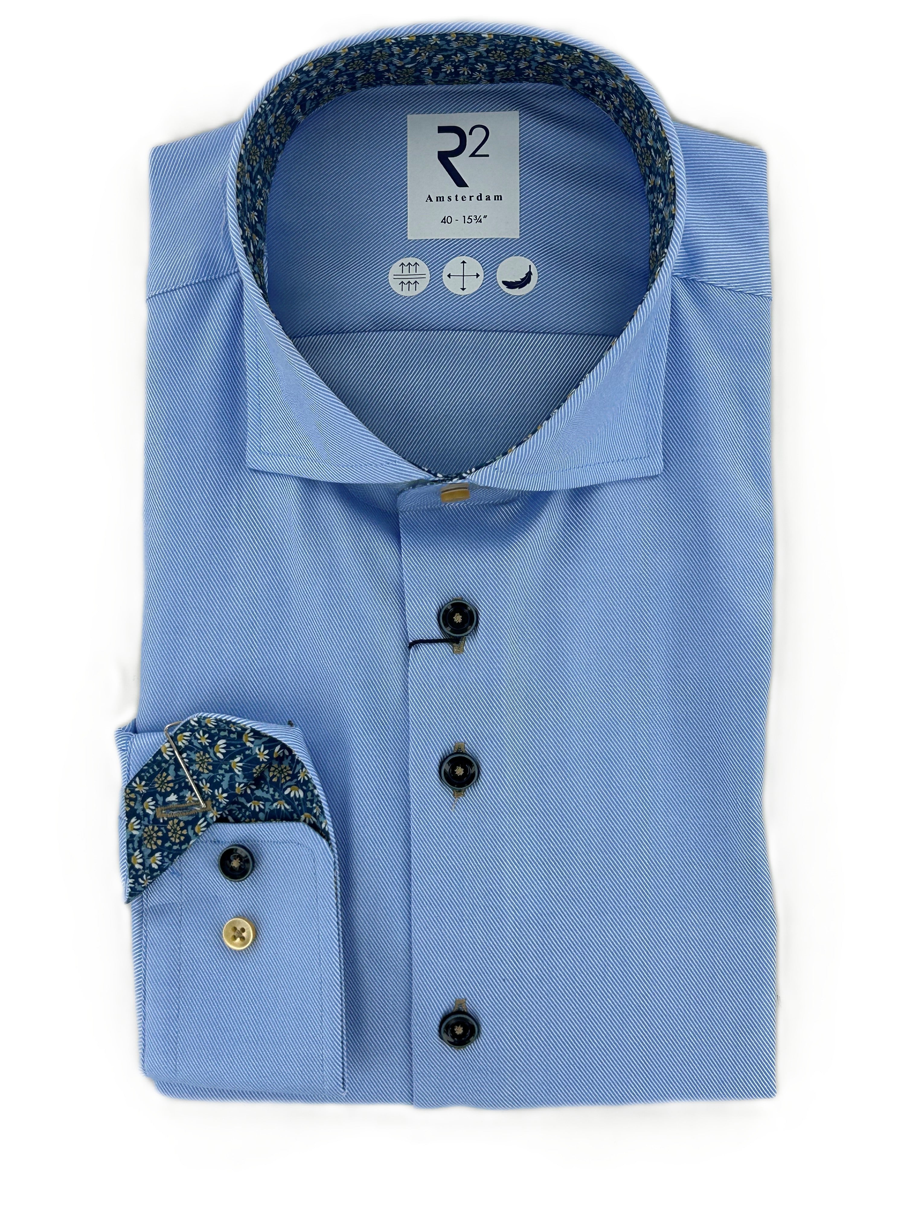 Blue Twill Cotton Shirt
