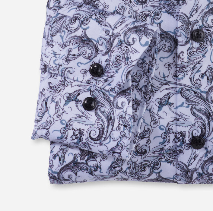 Olymp Luxor Modern Fit Shirt Printed Paisley White