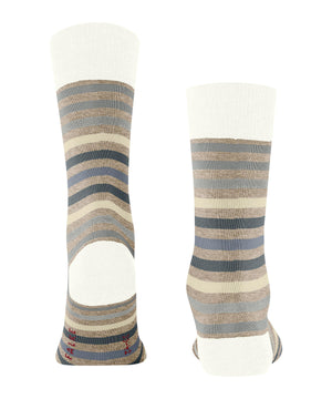 Off White Tinted Stripe Socks