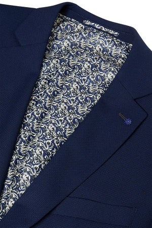 Navy Textured Damon Jacket