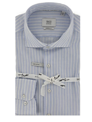 Blue Linen Blend Shirt