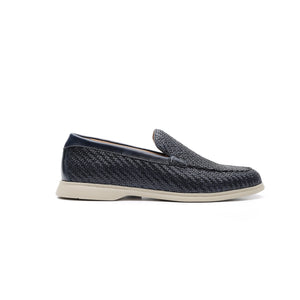 Blue Plaited Loafer