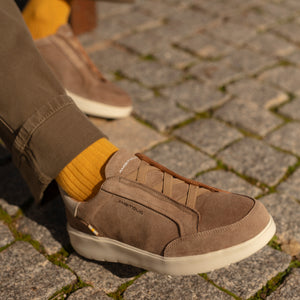 Taupe Slip On Sneakers