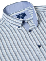 Load image into Gallery viewer, Blue Stripe Short Sleeve Shirt
