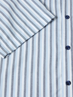 Blue Stripe Short Sleeve Shirt