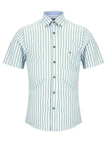 Load image into Gallery viewer, Green Stripe Short Sleeve Shirt
