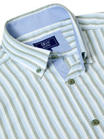 Load image into Gallery viewer, Green Stripe Short Sleeve Shirt
