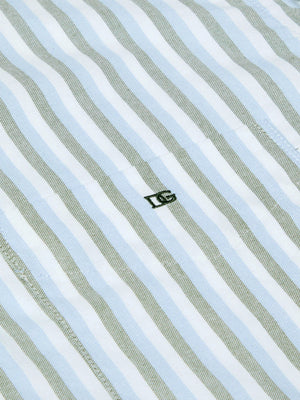 Green Stripe Short Sleeve Shirt