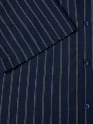 Navy Stripe Short Sleeve Shirt