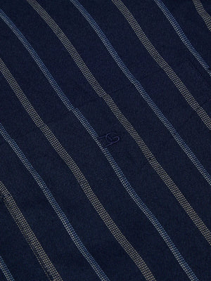 Navy Stripe Short Sleeve Shirt