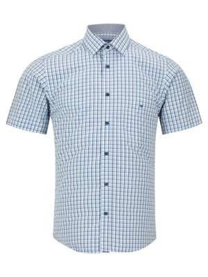 Blue Check Short Sleeve Shirt