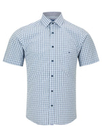 Load image into Gallery viewer, Blue Check Short Sleeve Shirt
