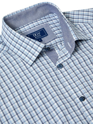 Blue Check Short Sleeve Shirt