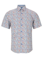Load image into Gallery viewer, Orange Printed Short Sleeve Shirt
