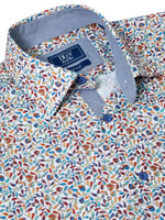 Load image into Gallery viewer, Orange Printed Short Sleeve Shirt
