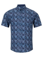 Load image into Gallery viewer, Navy Floral Short Sleeve Shirt
