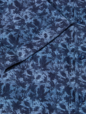 Navy Floral Short Sleeve Shirt