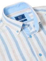 Load image into Gallery viewer, Blue Stripe Short Sleeve Shirt
