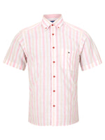 Load image into Gallery viewer, Pink Stripe Short Sleeve Shirt
