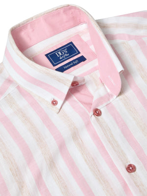 Pink Stripe Short Sleeve Shirt