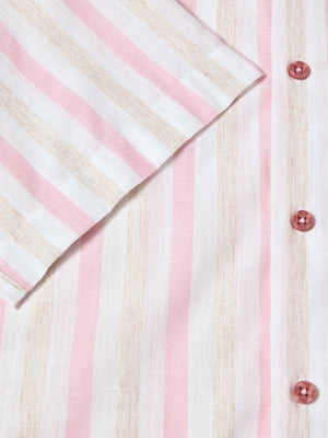 Pink Stripe Short Sleeve Shirt
