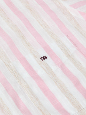Pink Stripe Short Sleeve Shirt