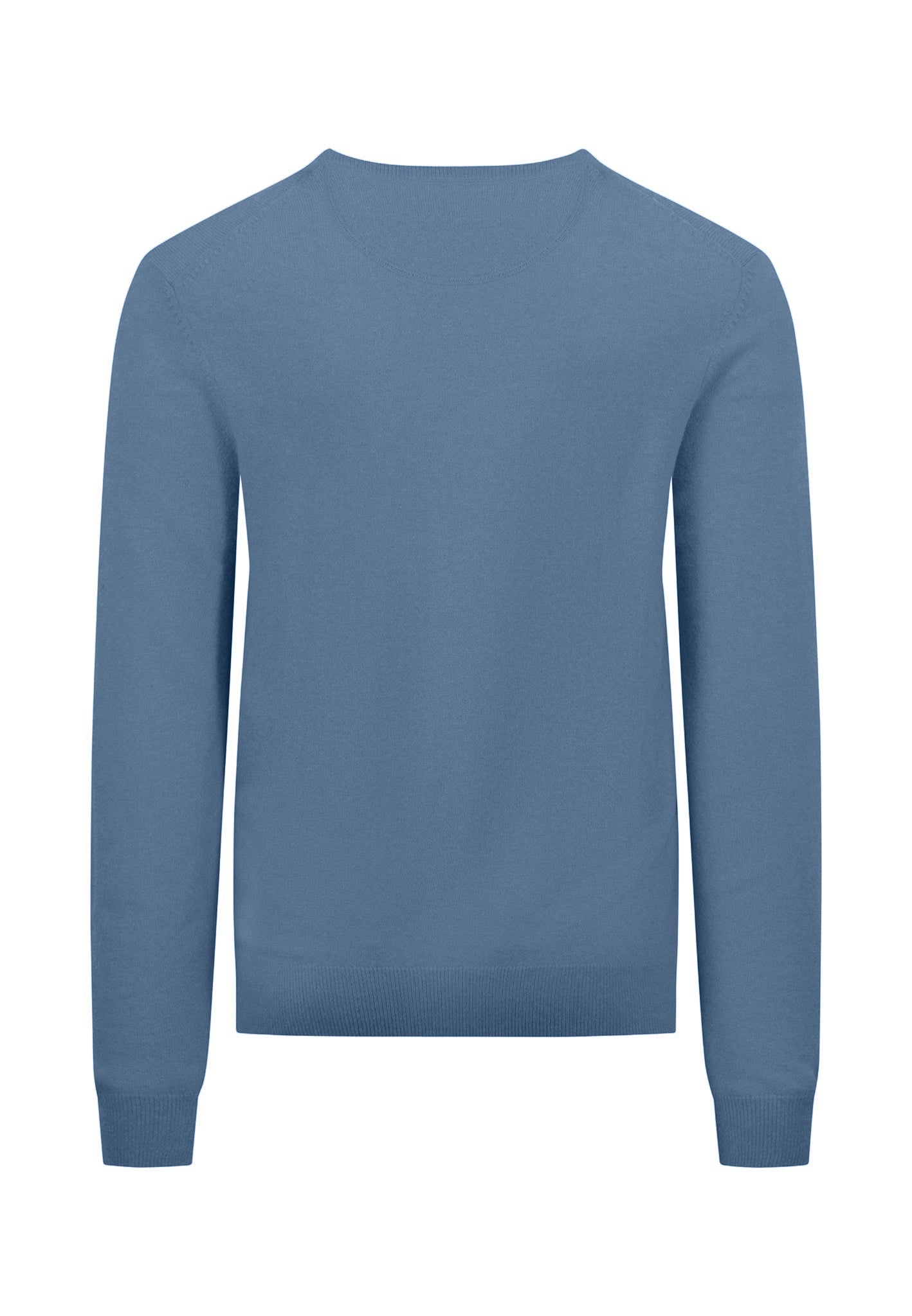 Fynch Hatton Cashmere and Wool Sweater Crew Neck Blue