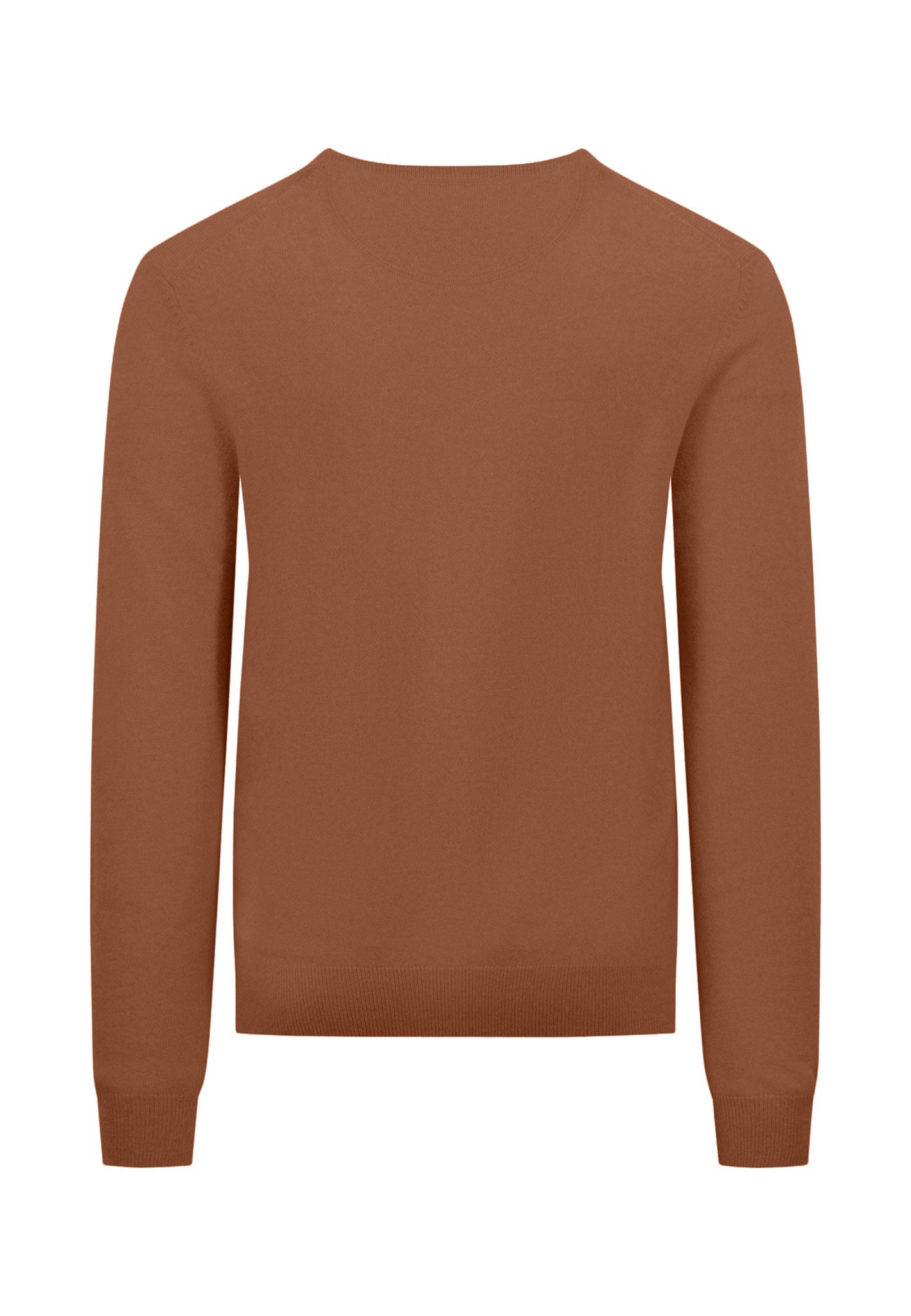 Fynch Hatton Cashmere and Wool Sweater Crew Neck Hazelnut