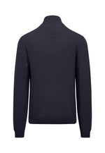 Load image into Gallery viewer, Fynch Hatton Merino Cashmere Half Zip Sweater Navy
