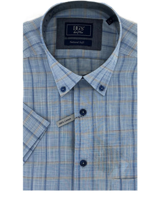 Blue Check Short Sleeve Shirt