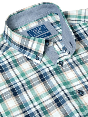 Green Check Short Sleeve Shirt