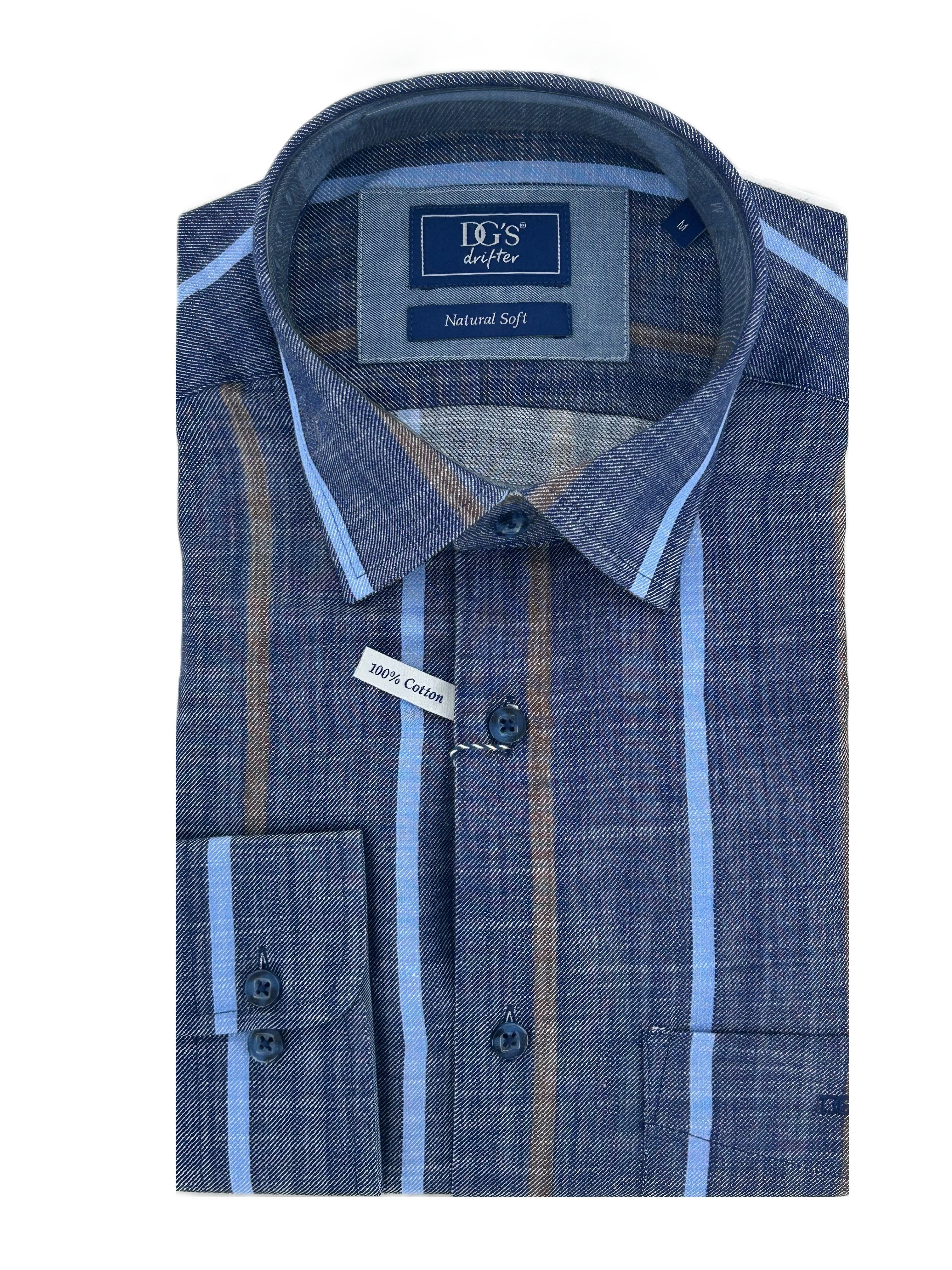 Dark Blue Stripe Shirt