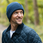 Load image into Gallery viewer, Navy Organic Cotton Beanie
