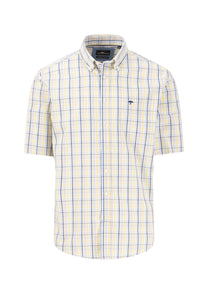 Yellow Print Check Shirt