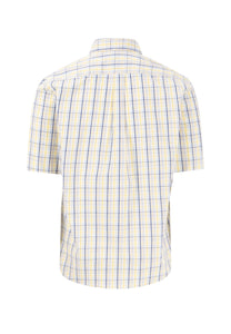 Yellow Print Check Shirt