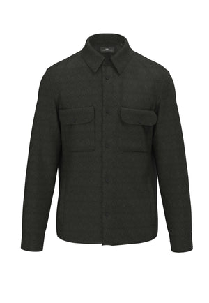 Khaki Linen Blend Overshirt