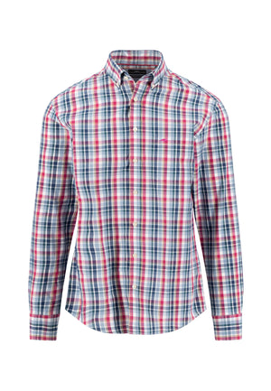 Grape Check Button Down Shirt