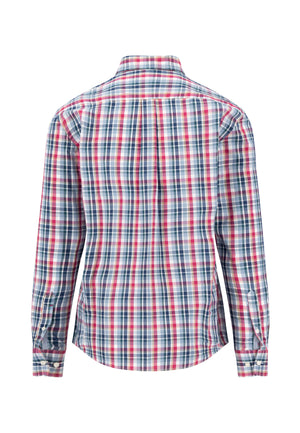 Grape Check Button Down Shirt