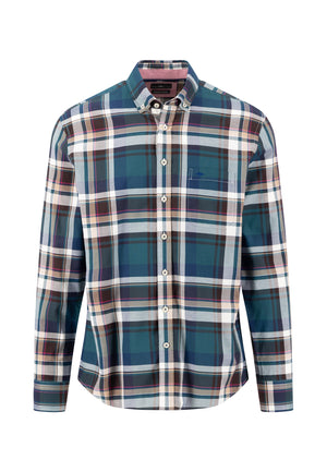 Teal Oxford Check Shirt