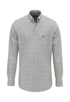 Blue Graphic Print Shirt