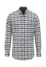 Load image into Gallery viewer, Blue Check Herringbone Shirt
