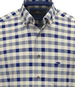Blue Check Herringbone Shirt