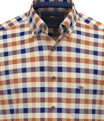 Load image into Gallery viewer, Orange Check Herringbone Shirt
