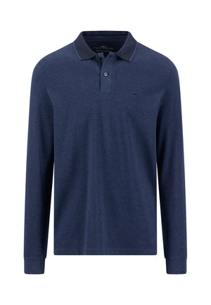 Blue Long Sleeve Polo Shirt