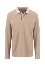 Load image into Gallery viewer, Taupe Long Sleeve Polo Shirt
