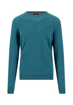 Load image into Gallery viewer, Teal Wool Cashmere Blend Crew Neck
