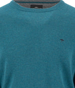 Load image into Gallery viewer, Teal Wool Cashmere Blend Crew Neck
